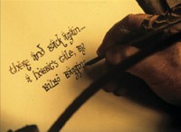 Bilbo writing