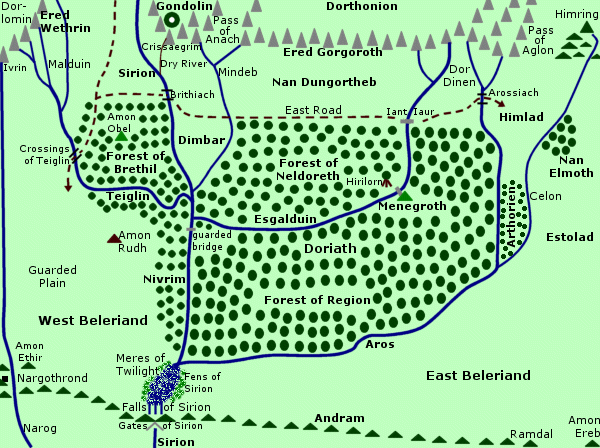 Map of Doriath