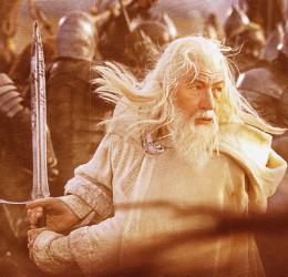 Gandalf with Glamdring - movie
