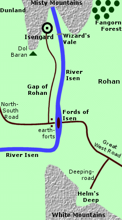 Map of the Fords of Isen